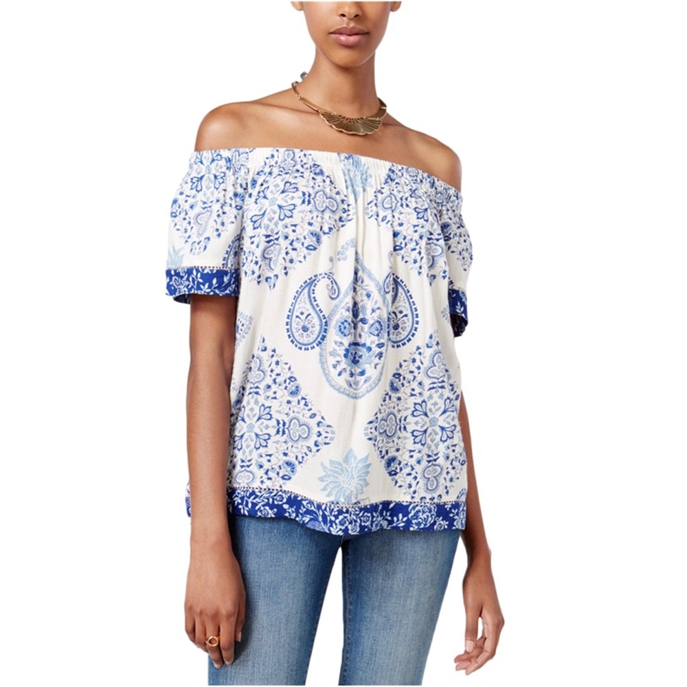 Lucky Brand Off The Shoulder Blouse